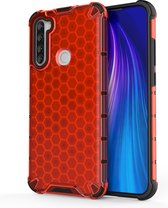 Mobigear Honeycomb Hardcase Hoesje - Geschikt voor Xiaomi Redmi Note 8T - Rood