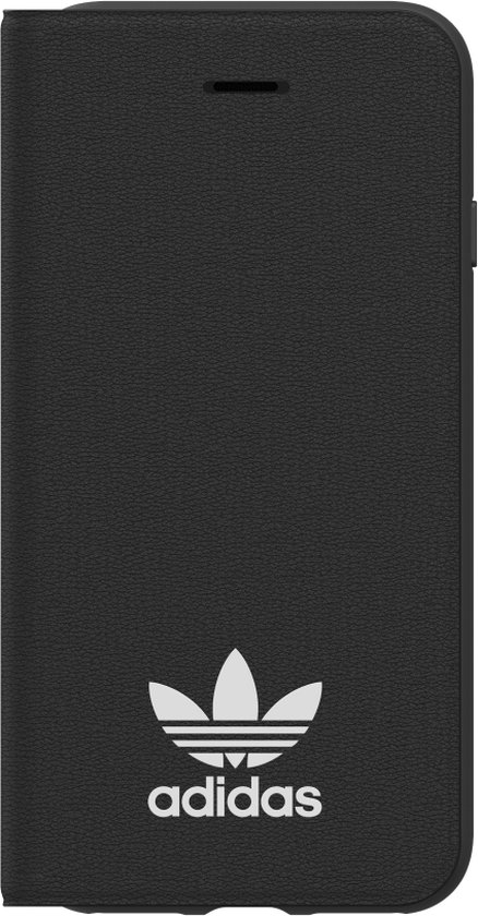 adidas Booklet Case kunstleer logo hoesje voor iPhone 6 6s 7 8 en SE 2020 SE 2022 - zwart