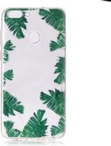 Huawei P Smart (2018) Hoesje - Mobigear - Design Serie - TPU Backcover - Bananenblad - Hoesje Geschikt Voor Huawei P Smart (2018)