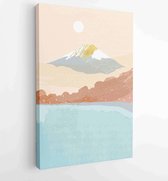 Mountain and gold landscape wall arts vector 4 - Moderne schilderijen – Vertical – 1894749337 - 80*60 Vertical