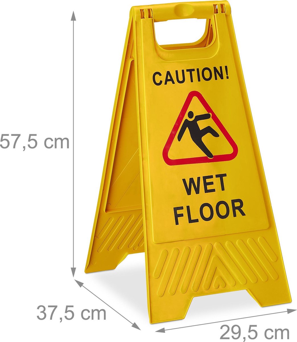 Waarschuwingsbord gladde vloer set van 2 bestel HIER