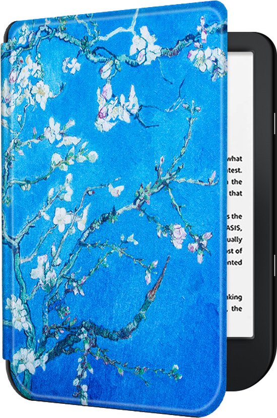 Lunso - sleepcover flip hoes - Geschikt voor Kobo Nia (6 inch) - Van Gogh Amandelboom van Merkloos — afbeelding 2