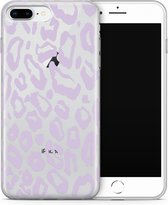 ShieldCase Panther Pattern geschikt voor Apple iPhone 7/8 Plus hoesje - transparant/lila