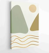 Hand drawn watercolours brush art design with golden texture 4 - Moderne schilderijen – Vertical – 1912774717 - 80*60 Vertical