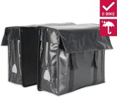 LYNX DUBBELE FIETSTAS TARPAULIN XXL 40L 39X34X15CM ZWART