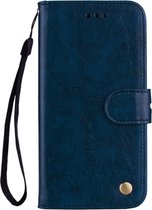 Mobigear Telefoonhoesje geschikt voor Huawei P20 Lite (2018) Hoesje | Mobigear Wallet Bookcase Portemonnee | Pasjeshouder voor 2 Pasjes | Telefoonhoesje voor Pinpas / OV Kaart / Rijbewijs - Blauw