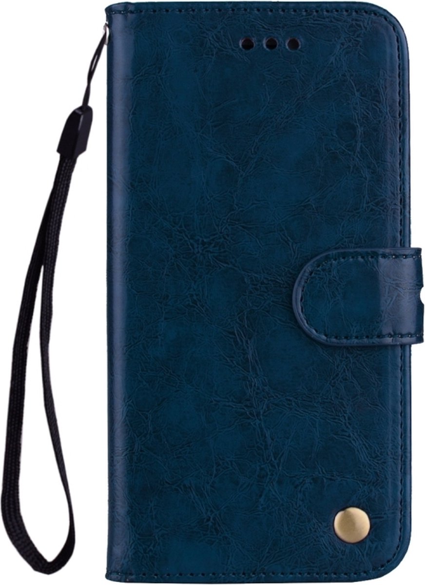 Mobigear Telefoonhoesje geschikt voor Huawei P20 Lite (2018) Hoesje | Mobigear Wallet Bookcase Portemonnee | Pasjeshouder voor 2 Pasjes | Telefoonhoesje voor Pinpas / OV Kaart / Rijbewijs - Blauw