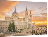 De katholieke kathedraal van Almudena in Madrid - Foto op Canvas - 60 x 40 cm