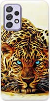 - ADEL Siliconen Back Cover Softcase Hoesje Geschikt voor Samsung Galaxy A72 - Tijger