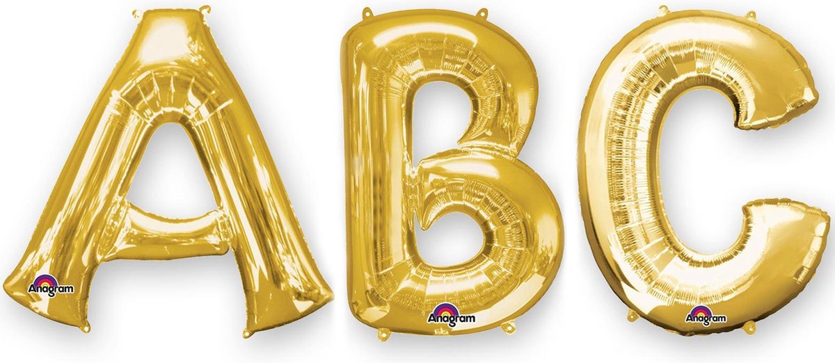 PARTYDECO - Goudkleurige aluminium letter ballon