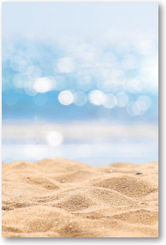 Zeegezicht - Abstract Beach / Strand - 60x90 Canvas Staand - Landschap - Natuur