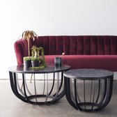 Salontafel S - Zwart - Rond - Marmer - Tafel Mauro - Giga Meubel