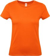 Oranje t-shirts met ronde hals voor dames - 100% katoen - Koningsdag / Nederland supporter L (40)