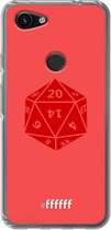 6F hoesje - geschikt voor Google Pixel 3a -  Transparant TPU Case - D20 - Red #ffffff