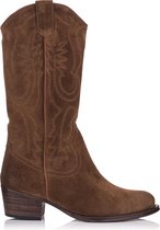 DULCE WESTERN Brown Leather Suede -