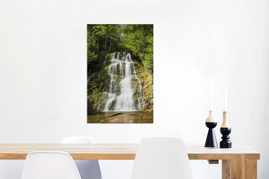 Cascade dans le parc national de Forillon en Amérique Toile 40x60 cm - Tirage photo sur toile (Décoration murale salon / chambre)