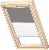 VELUX Origineel Verduisterend Rolgordijn Plus Plissé (DFD), Zilveren Kozijn, UK08, Grey