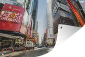 Tuinposter - Tuindoek - Tuinposters buiten - New York - Broadway - Times Square - 120x80 cm - Tuin
