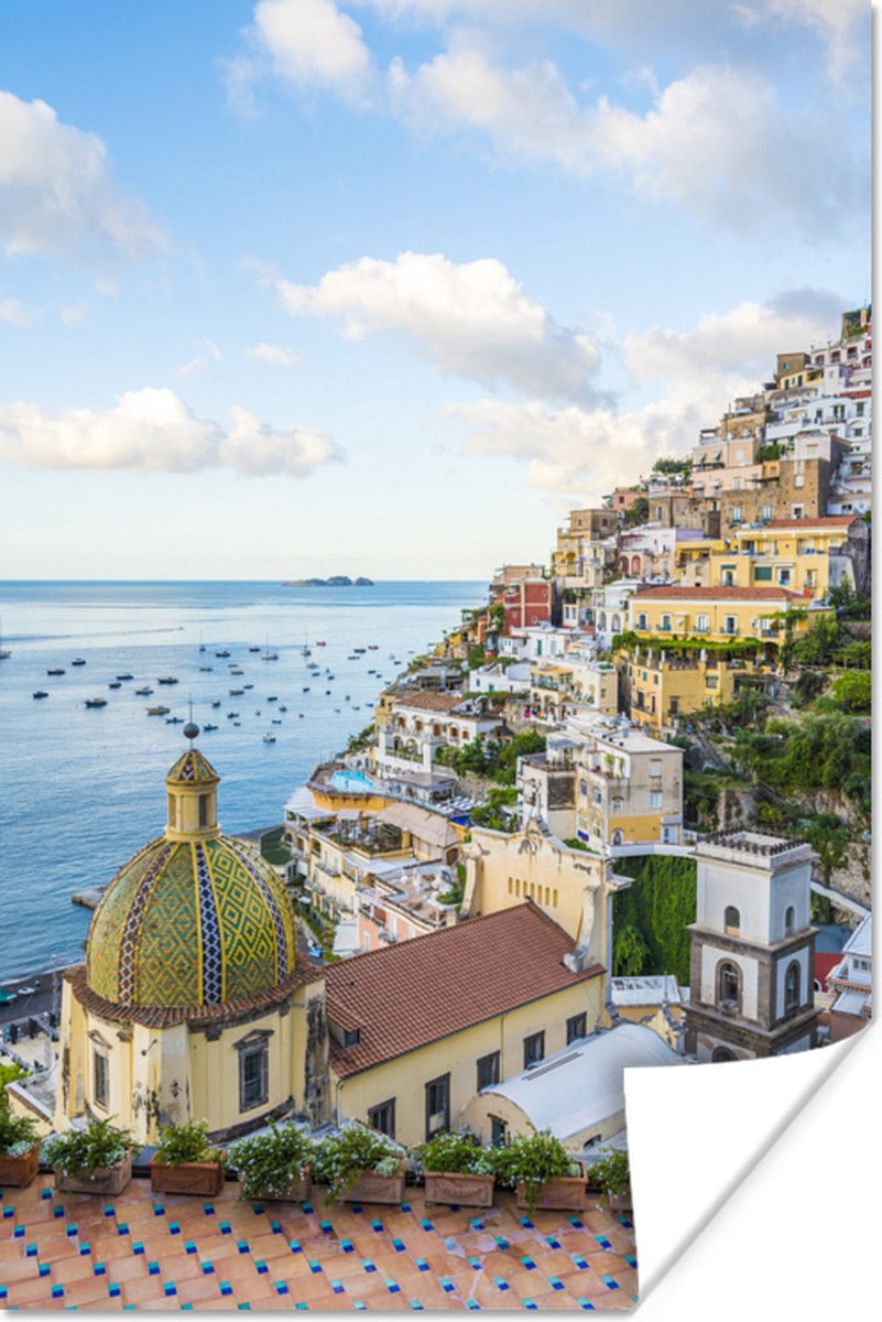 Le village de Positano sur la côte amalfitaine du sud de l'Italie affiche  80x120 cm -... | bol.com