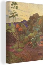 Canvas Schilderij Landschap op Martinique - Schilderij van Paul Gauguin - 60x80 cm - Wanddecoratie
