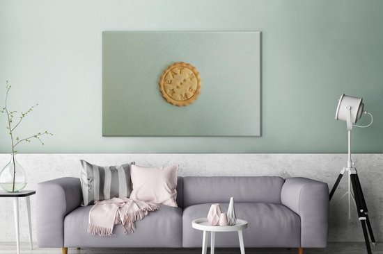 Cookie avec toile à message 2cm 180x120 cm - Tirage photo sur toile (Décoration murale salon / chambre) XXL / Groot format!