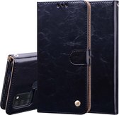 Voor Samsung Galaxy A21s Business Style Oil Wax Texture Horizontale Flip Leather Case, met houder & kaartsleuven & portemonnee (zwart)