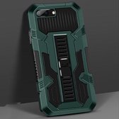 Voor iPhone 8 Plus / 7 Plus Vanguard Warrior All-inclusive tweekleurige schokbestendige TPU + pc-beschermhoes met houder (grafietgroen)