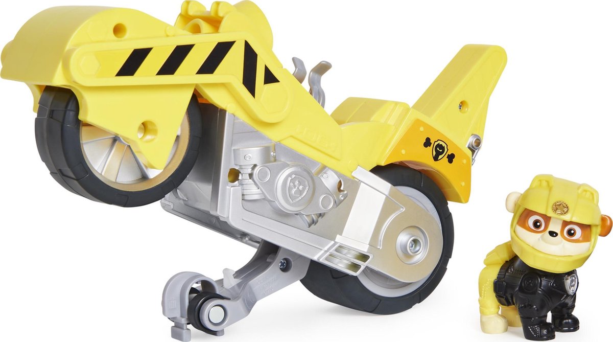 Afbeelding van product PAW Patrol Moto Pups - Rubble - Terugtrekmotor - Wheelie-functie - Speelgoedvoertuig