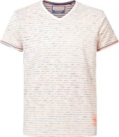 Petrol Industries - Gestreept gemêleerd T-shirt  Heren - Maat XL