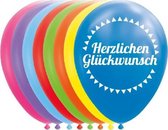 Wefiesta Ballonnen Herzlichen Glückwunsch 12 Cm Latex 8 Stuks