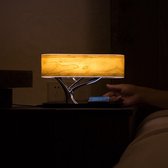 Designer LED-bedlamp met luidspreker en draadloze oplader - Touch-dimbaar - Overig - Bois - SILUMEN