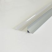 2m hoek aluminium profiel voor LED-strip ondoorzichtige witte afdekking