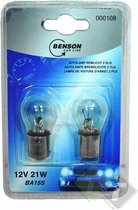 Autolamp - 12 Volt - remlamp - achterlicht 21/5 Watt - BAY15D 2 stuks - Benson