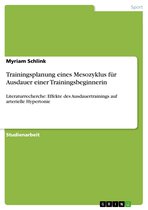 Trainingsplanung eines Mesozyklus für Ausdauer einer Trainingsbeginnerin