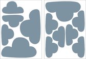 Art for the Home - Muurstickers - Wolken - Blauw - 2 x 25x17,5cm