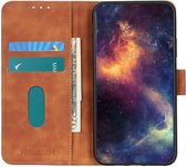 KHAZNEH Oppo A74 4G Hoesje Hoesje Retro Wallet Book Case Bruin