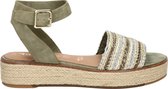 Tamaris Comfortabel Sandalen Plat - groen - Maat 39