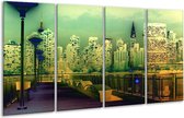 Peinture sur verre Villes | Jaune, bleu, vert | 160x80cm 4 Liège | Tirage photo sur verre |  F003419