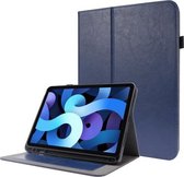 Voor iPad Pro 12,9 inch (2020) Crazy Horse Texture Horizontale Flip Leren Case met 2-vouwbare houder & kaartsleuf (donkerblauw)