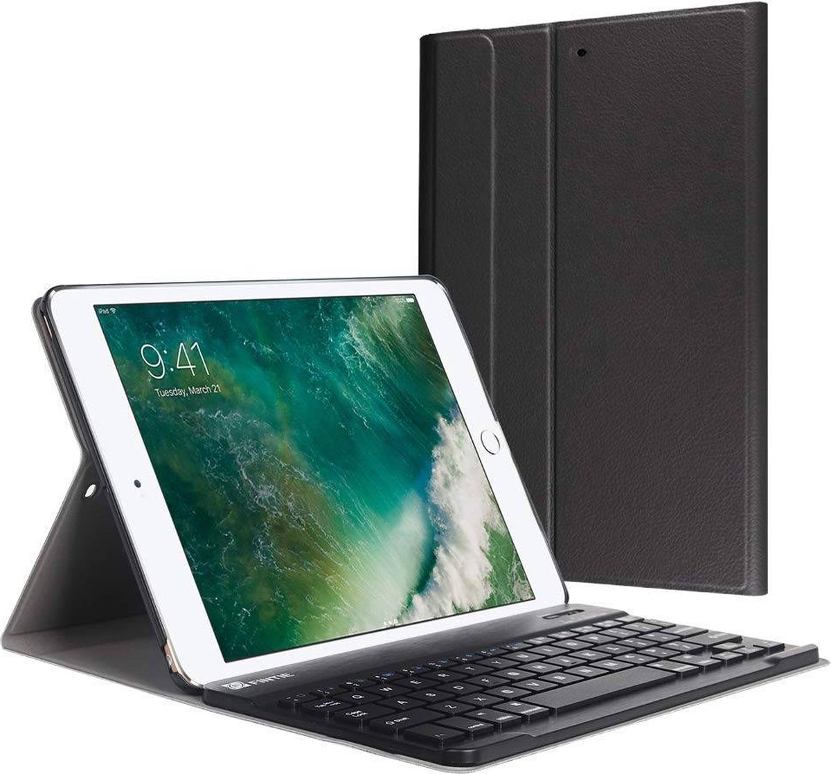 Clavier AZERTY + Étui de Protection Noir pour Apple iPad Air 1