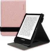 kwmobile étui pour Pocketbook Touch Lux 4/ Lux 5/Touch HD 3/Color (2020) - étui de protection e-reader avec poignée - or rose