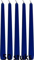 50 stuks blauwe dinerkaarsen 245/23 (8 uur)