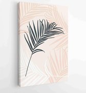 Summer tropical wall arts vector. Palm leaves, coconut leaf, monstera leaf, line arts 4 - Moderne schilderijen – Vertical – 1922510711 - 50*40 Vertical