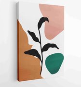 Botanical abstract art backgrounds vector. Summer square banner 4 - Moderne schilderijen – Vertical – 1929690731 - 50*40 Vertical
