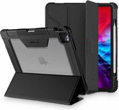 Nillkin - iPad Pro 12.9 2020 hoes - PU Leren Extreme Tri-Fold Book Case- Met gratis Screenprotector - Cover Met Sleep/Wake-up Functie - Zwart