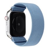 Effen kleur siliconen vervangende band horlogeband voor Apple Watch Series 6 & SE & 5 & 4 44 mm / 3 & 2 & 1 42 mm (blauw)
