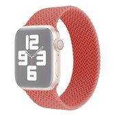 Single-turn geweven patroon siliconen horlogeband voor Apple Watch Series 6 & SE & 5 & 4 44 mm / 3 & 2 & 1 42 mm, maat: L (watermeloenrood)