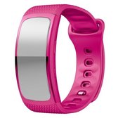 Voor Samsung Gear Fit2 Pro siliconen vervangende horlogeband, maat: S (rose rood)