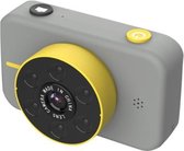 4K HD Mini-kindercamera Dubbele camera voor en achter 50 miljoen pixels digitale camera (zilvergrijs)