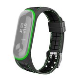 Voor Xiaomi Mi Band 4/3 siliconen tweekleurige draad vervangende riem horlogeband, stijl: enkele kraaltextuur (groen)